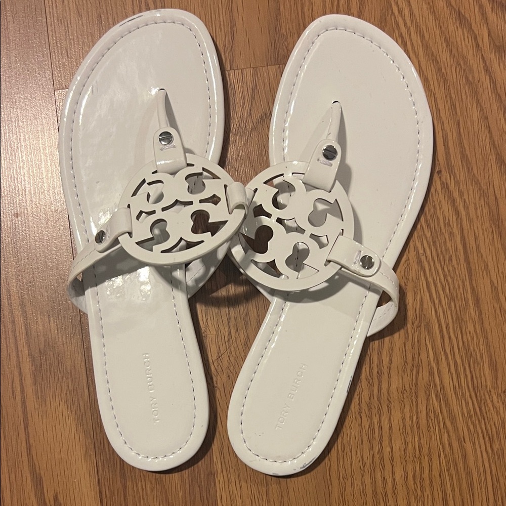 Tory Burch White Cutout Sandals